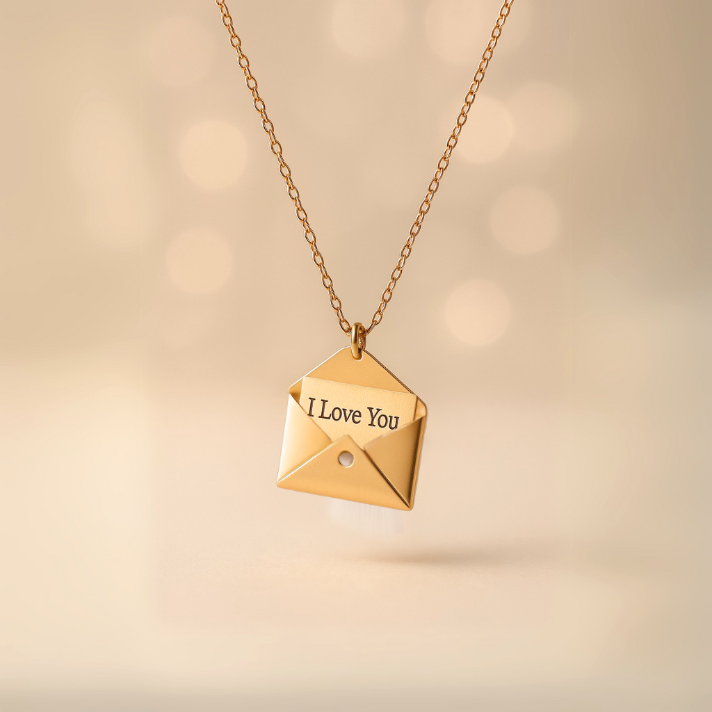 Collar Carta de Amor "Love You"💌 (Acero Inoxidable)