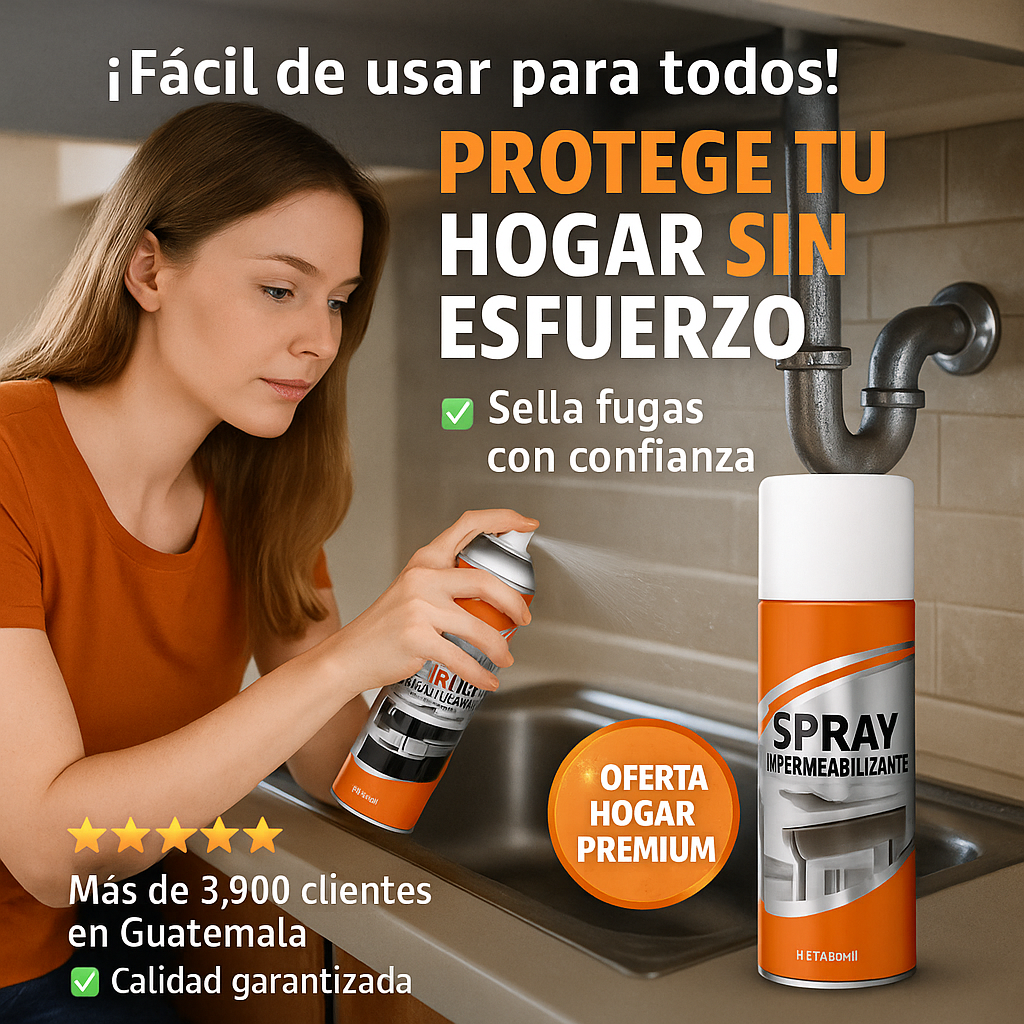 2x1 Spray Impermeabilizante Profesional (Para todo tipo de Superficies)