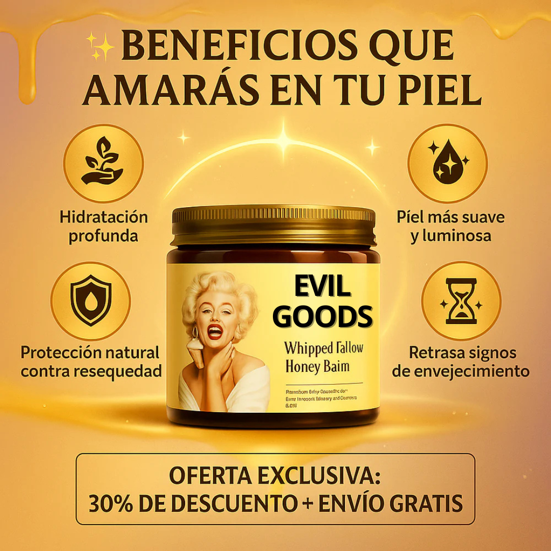EVIL GOODS Crema con Sebo de Res - Hidratación Natural Profunda y Restauradora