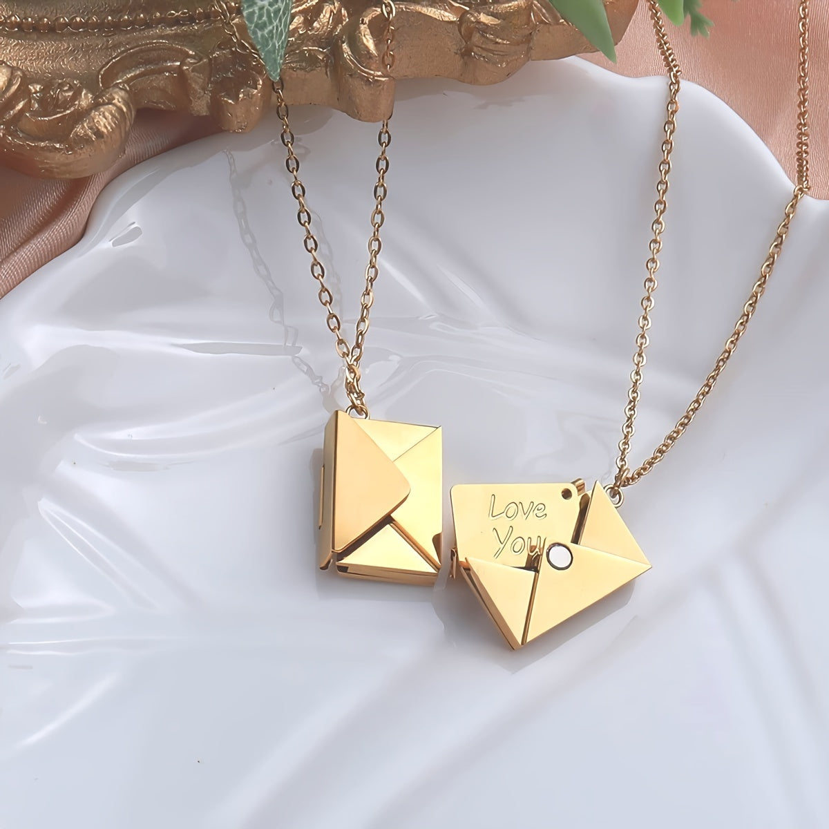 Collar Carta de Amor "Love You"💌 (Acero Inoxidable)
