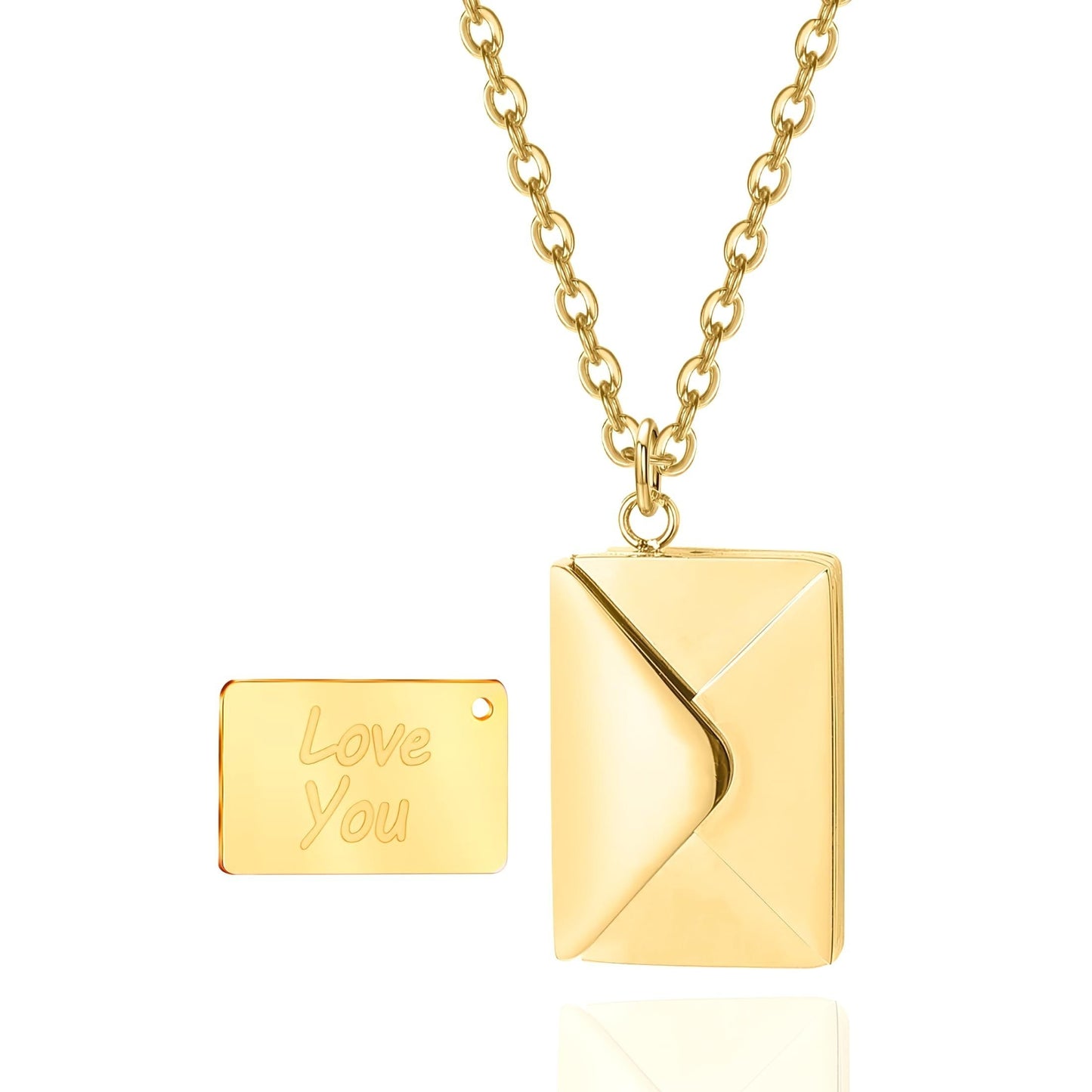 Collar Carta de Amor "Love You"💌 (Acero Inoxidable)