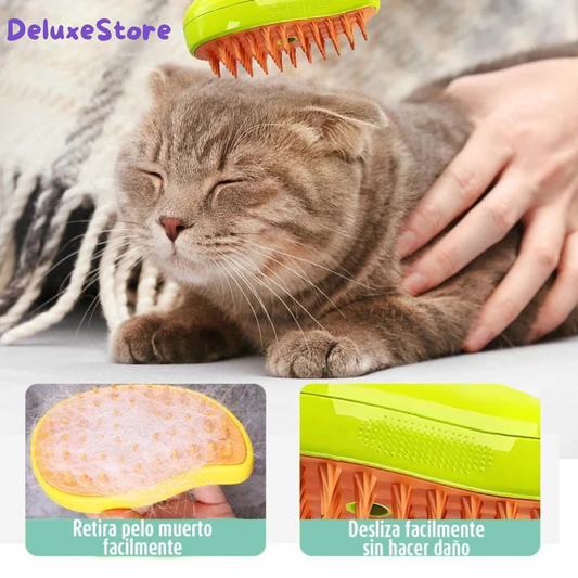 Cepillo de Vapor Inteligente 3 en 1 Para Mascotas