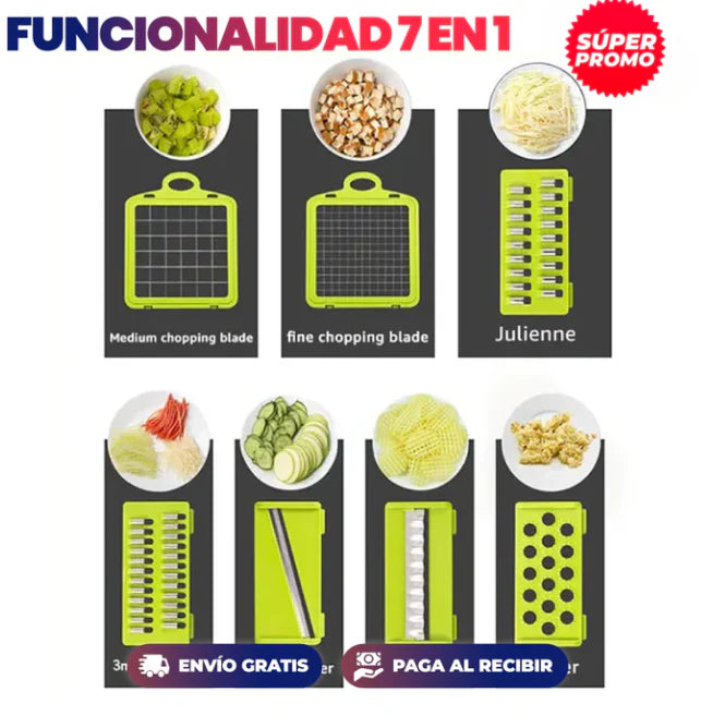 Picadora de Verduras Multifuncional 7 en 1