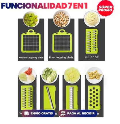 Picadora de Verduras Multifuncional 7 en 1