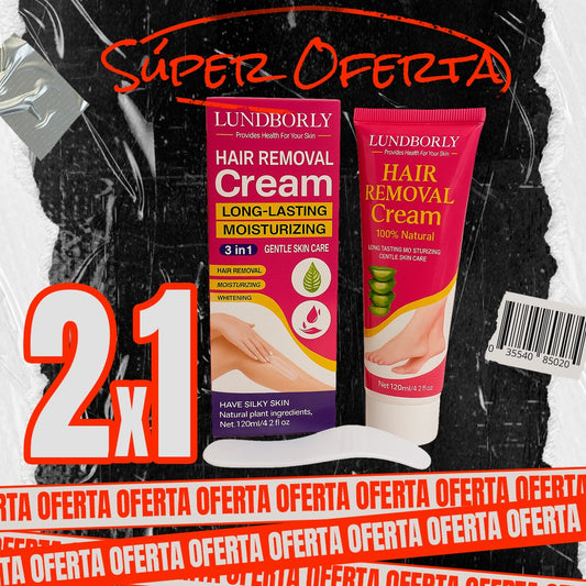 (2X1) Crema Depiladora Corporal con Aloe Vera