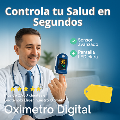 Oxímetro Digital de Alta Precisión - Tu Salud en la punta de tus Dedos