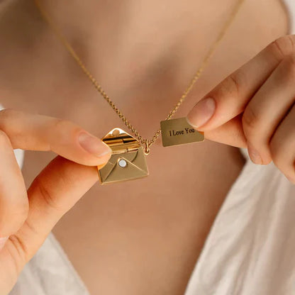 Collar Carta de Amor "Love You"💌 (Acero Inoxidable)