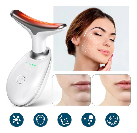 Masajeador Facial Rejuvenecedor Antiarrugas con Terapia de Luz Roja