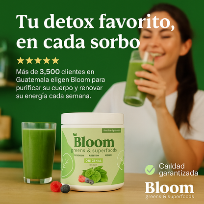 Bloom Nutrition Greens & Superfoods 152g “El secreto natural para sentirte liviana.”