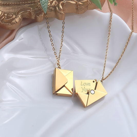 Collar Carta de Amor "Love You"💌 (Acero Inoxidable)